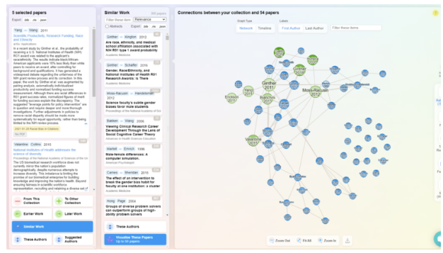 Paper Connection Network Example - Research Rabbit